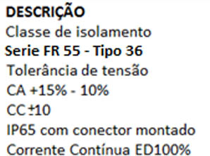 Descrição da bobina