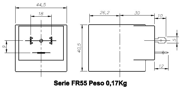 Vista superior da peça